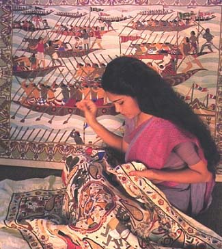 Hand-wooven Quilt-Nakshi Kantha
